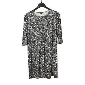 J.Jill Plus Size Wearever Collection A-Line Midi Dress 1X Pleated Front Floral